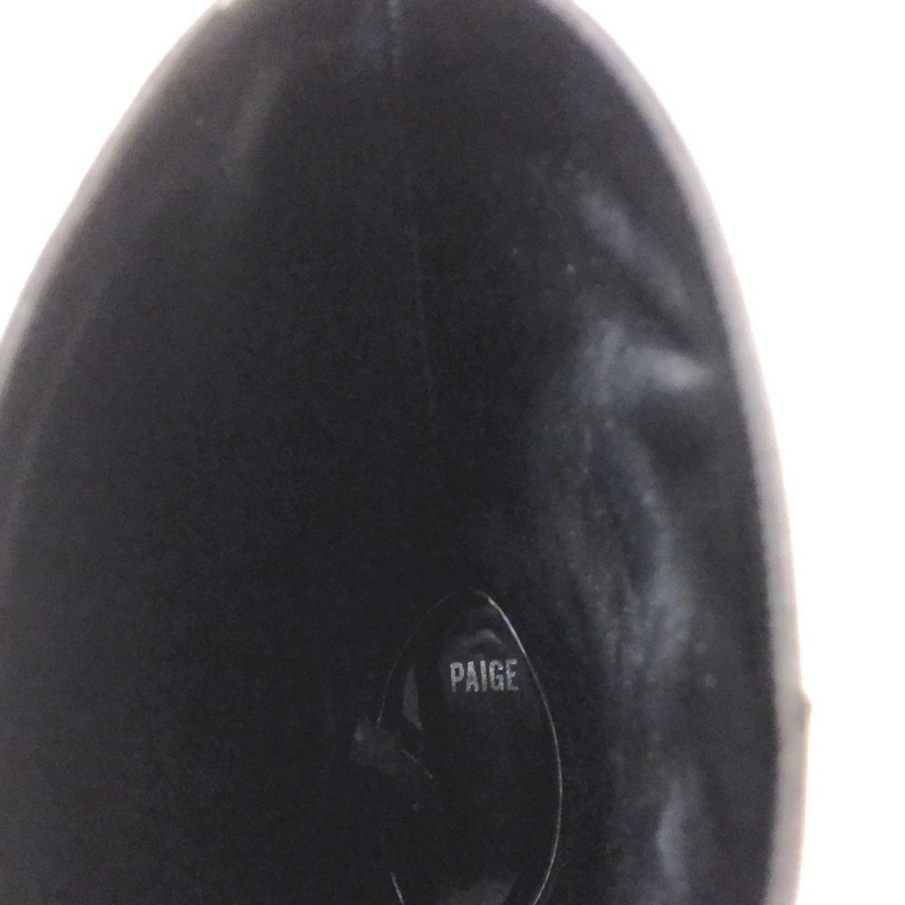 PAIGE Black Leather Knee-High Stiletto Boots - Picture 6 of 6